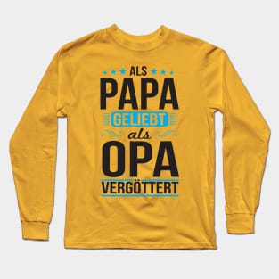 Als opa vergöttert (black) Long Sleeve T-Shirt